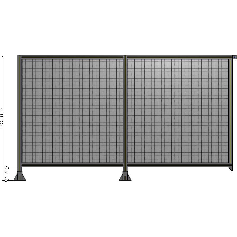 B5-1400-2400-0150-TYMFA GUARDING PANEL 1400MM TALL X 2400MM WIDE 1'' MESH