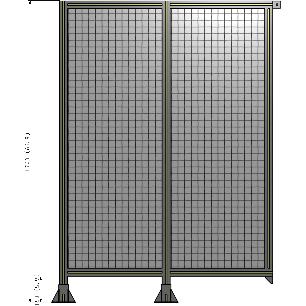 B5-1700-1200-0150-TYMFA GUARDING PANEL 1700MM TALL X 1200MM WIDE 1'' MESH