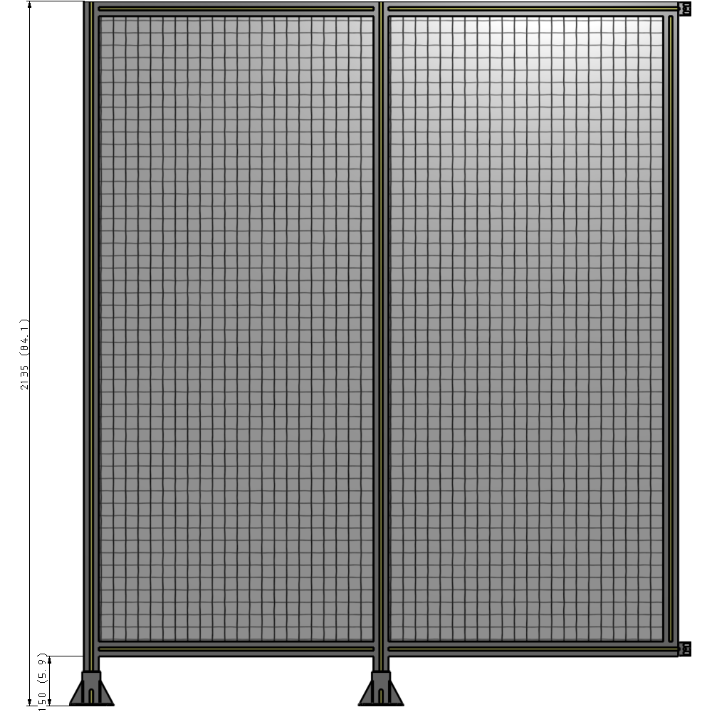 B5-2135-1800-0150-HYMFK GUARDING PANEL 2135MM TALL X 1800MM WIDE 1'' MESH