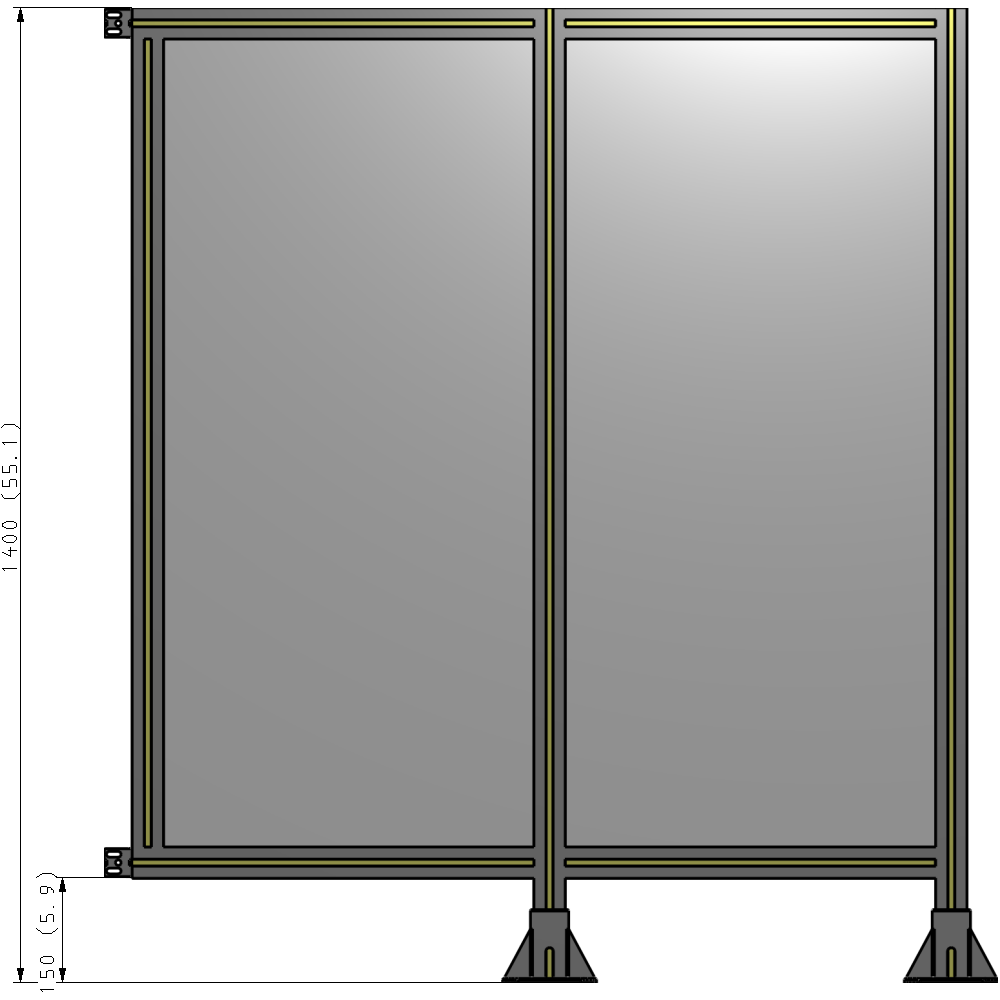 B6-1400-1200-0150-HYPFA GUARDING PANEL 1400MM TALL X 1200MM WIDE 1/4'' POLYCARBONATE
