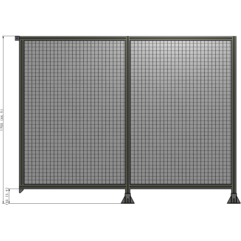B6-1700-2200-0150-TYMFK GUARDING PANEL 1700MM TALL X 2200MM WIDE 1'' MESH