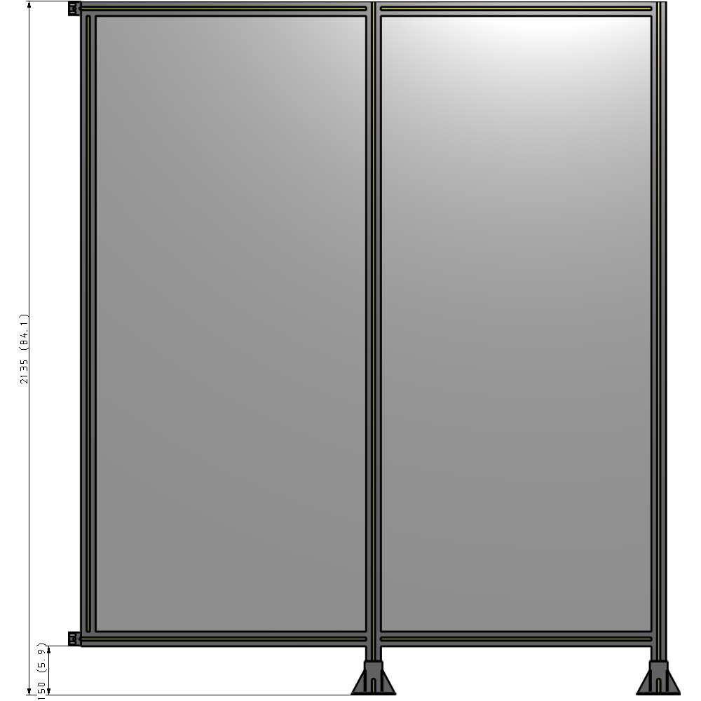 B6-2135-1800-0150-HYPFA GUARDING PANEL 2135MM TALL X 1800MM WIDE 1/4'' POLYCARBONATE