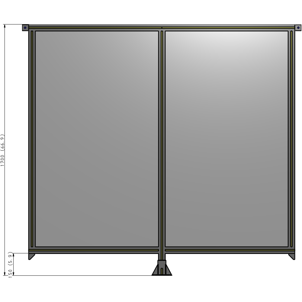 B7-1700-1800-0150-TYPFA GUARDING PANEL 1700MM TALL X 1800MM WIDE 1/4'' POLYCARBONATE