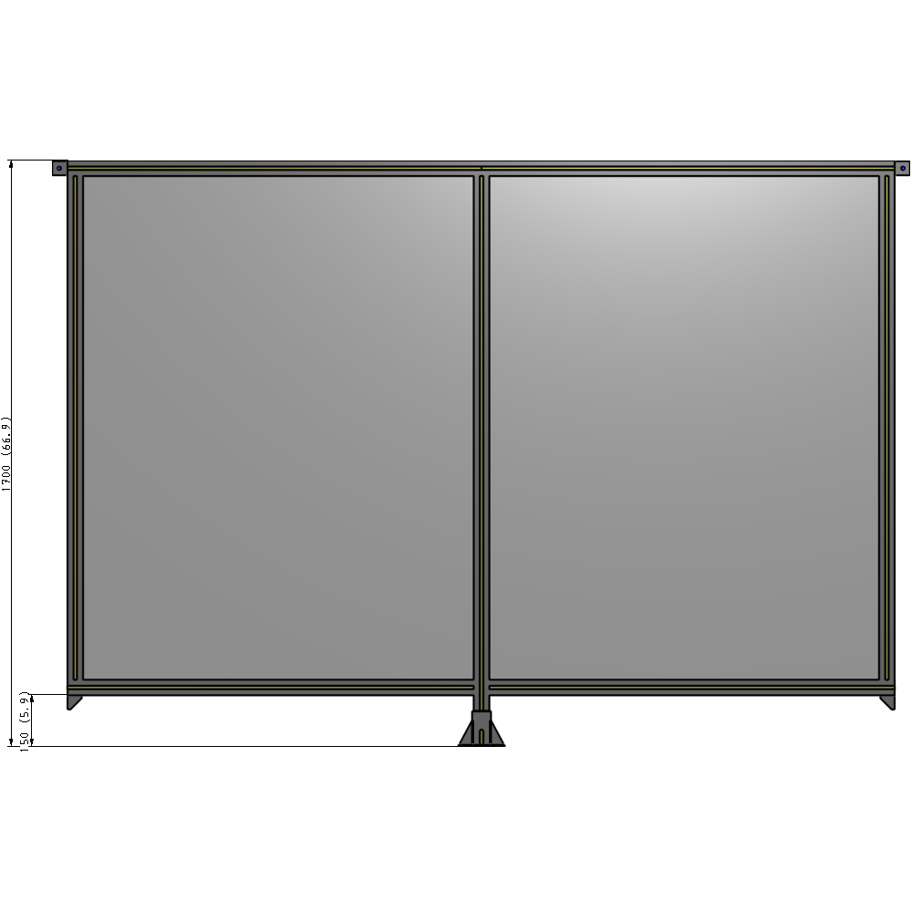 B7-1700-2400-0150-TYPFA GUARDING PANEL 1700MM TALL X 2400MM WIDE 1/4'' POLYCARBONATE