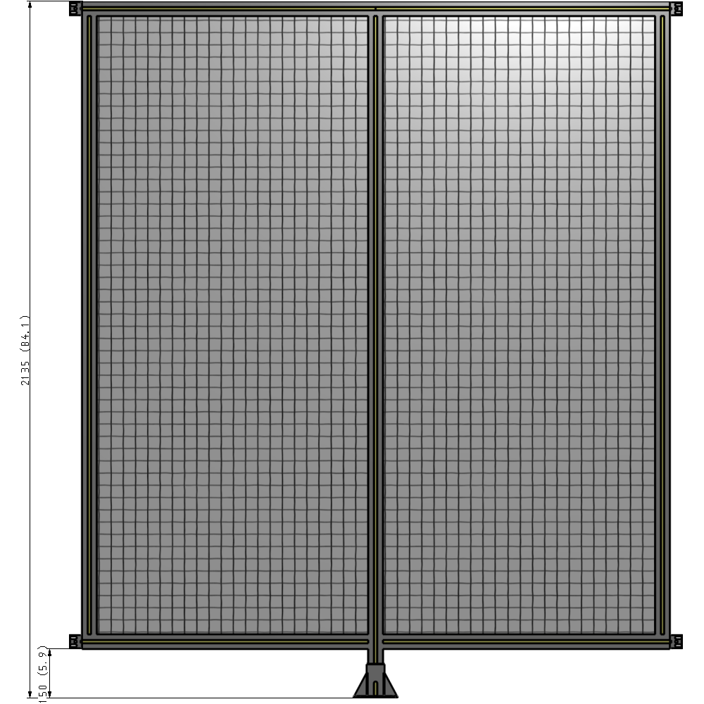B7-2135-1800-0150-HYMFK GUARDING PANEL 2135MM TALL X 1800MM WIDE 1'' MESH