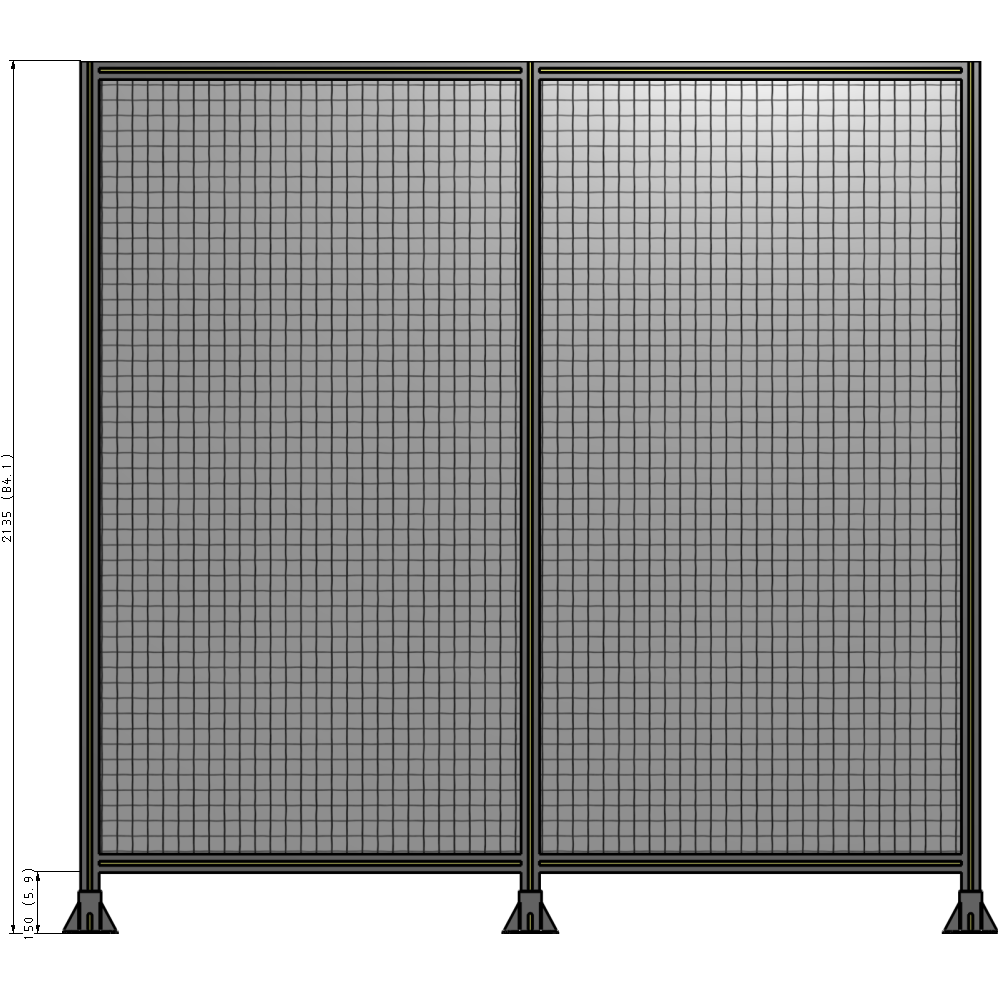 B8-2135-2200-0150-ZYMFA GUARDING PANEL 2135MM TALL X 2200MM WIDE 1'' MESH