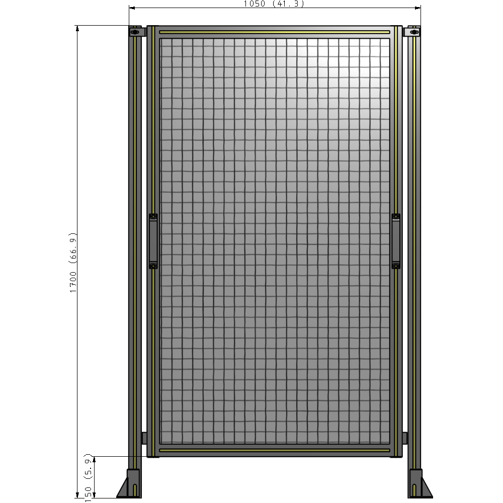 E3-1700-1050-0150-GYMTA GUARDING PANEL 1700MM TALL X 1050MM WIDE 1'' MESH