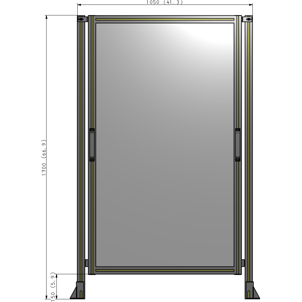 E3-1700-1050-0150-GYPTA GUARDING PANEL 1700MM TALL X 1050MM WIDE 1/4'' POLYCARBONATE
