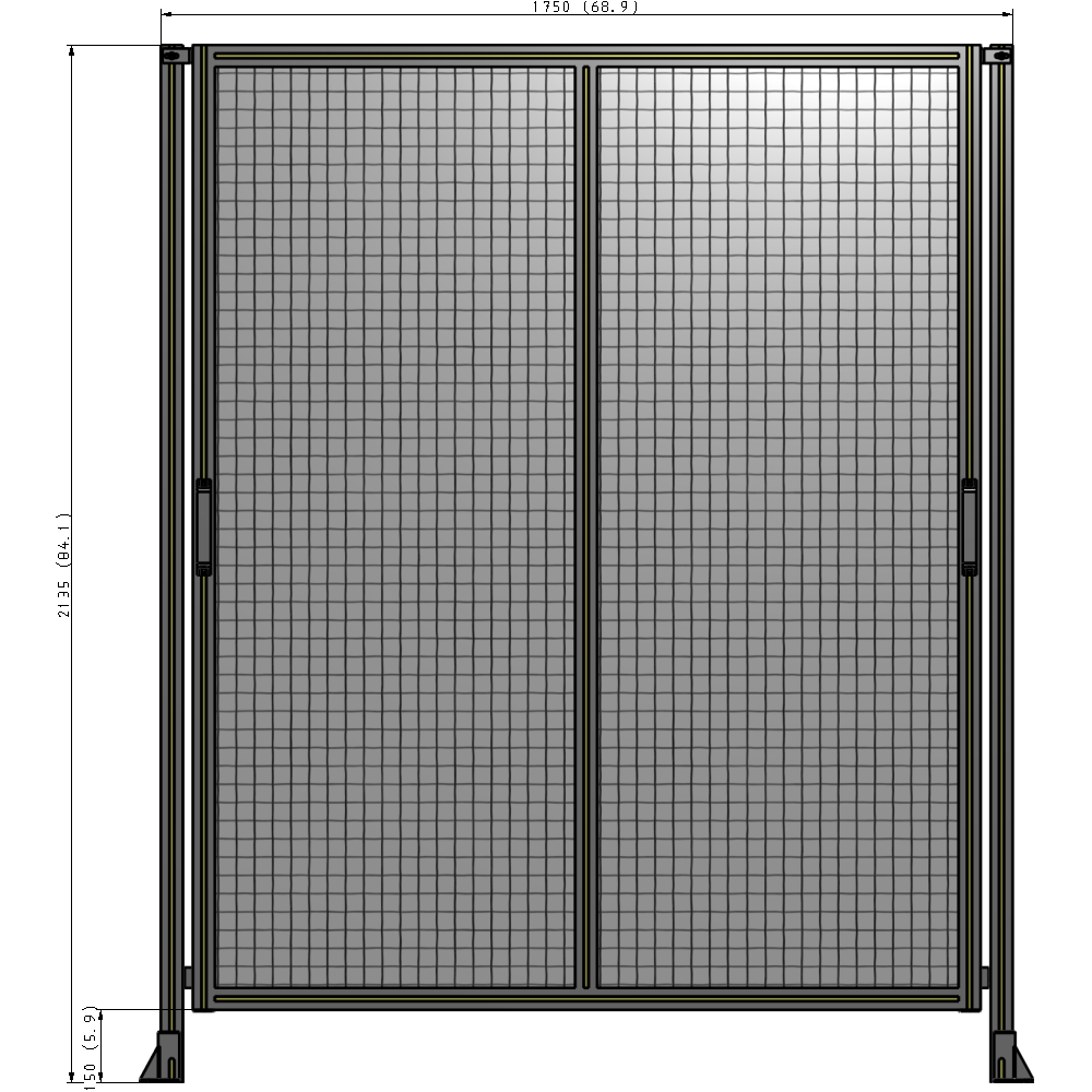 E4-2135-1750-0150-GYMTK GUARDING PANEL 2135MM TALL X 1750MM WIDE 1'' MESH