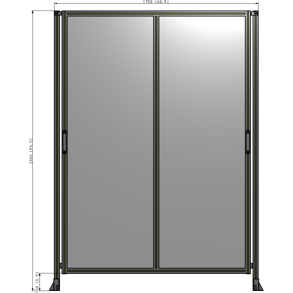 E4-2400-1750-0150-GYPTA GUARDING PANEL 2400MM TALL X 1750MM WIDE 1/4'' POLYCARBONATE