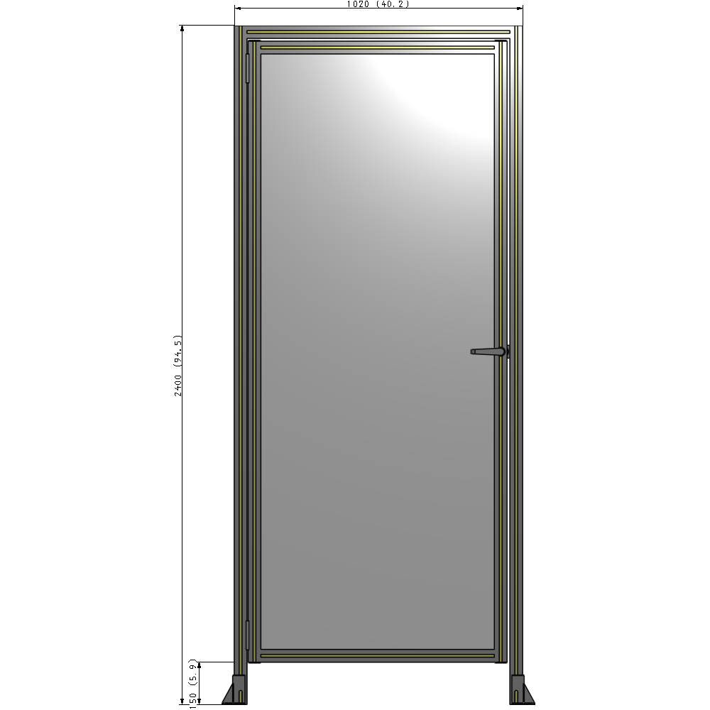 G1-2400-1020-0150-EYPTA GUARDING PANEL 2400MM TALL X 1020MM WIDE 1/4'' POLYCARBONATE