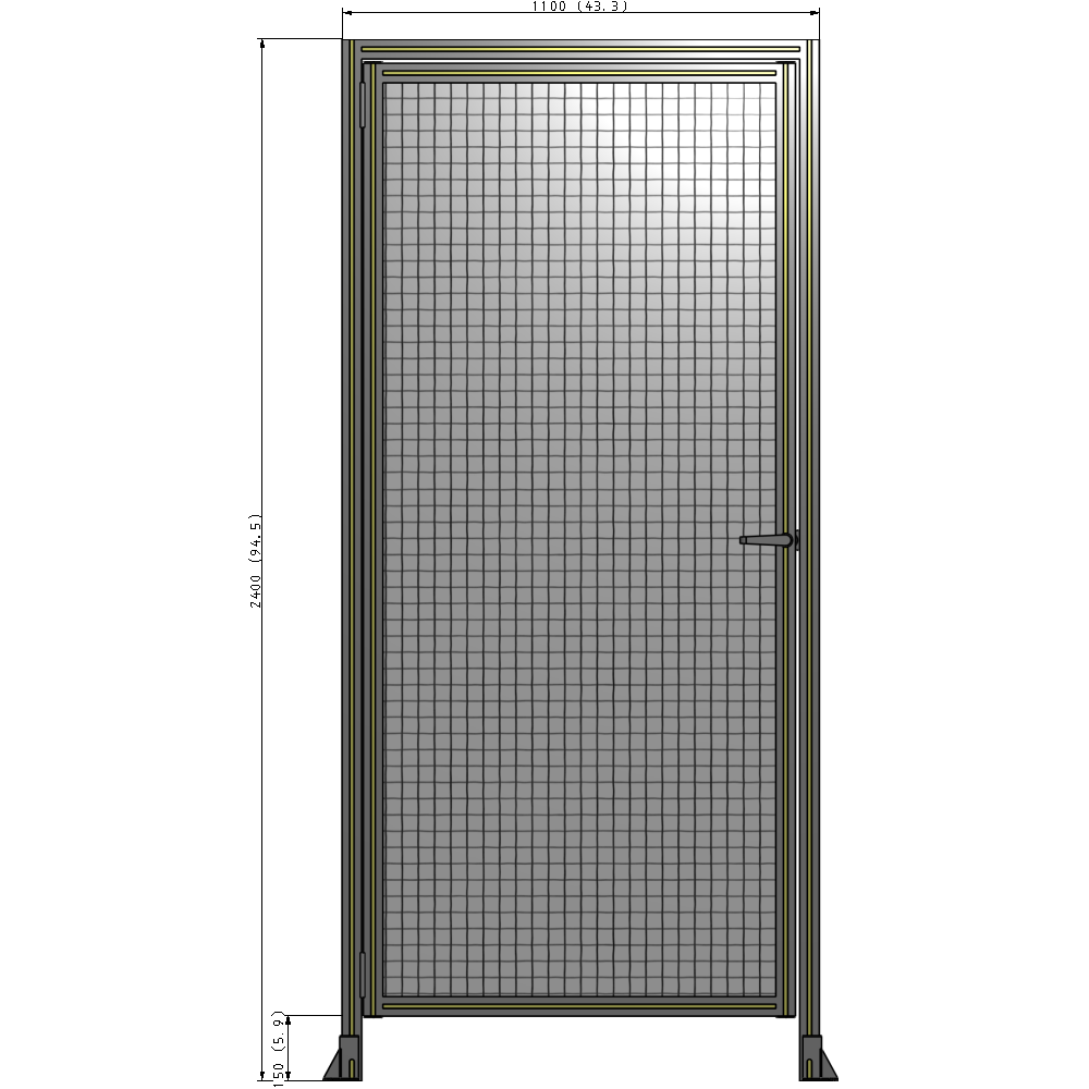 G1-2400-1100-0150-EYMTK GUARDING PANEL 2400MM TALL X 1100MM WIDE 1'' MESH