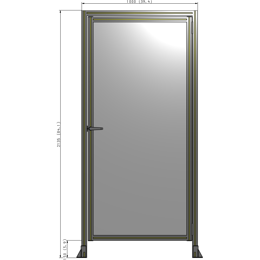 G2-2135-1000-0150-EYPTA GUARDING PANEL 2135MM TALL X 1000MM WIDE 1/4'' POLYCARBONATE