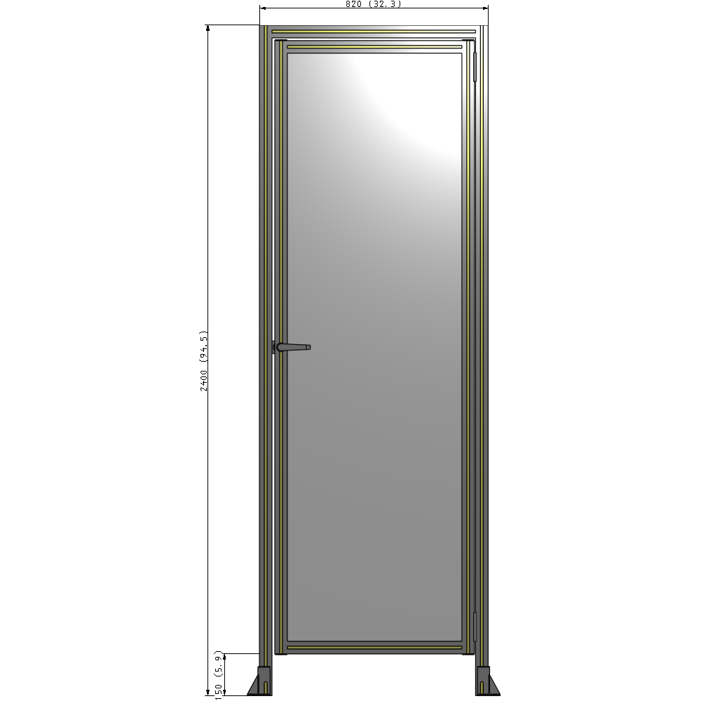 G2-2400-0820-0150-EYPTA GUARDING PANEL 2400MM TALL X 820MM WIDE 1/4'' POLYCARBONATE