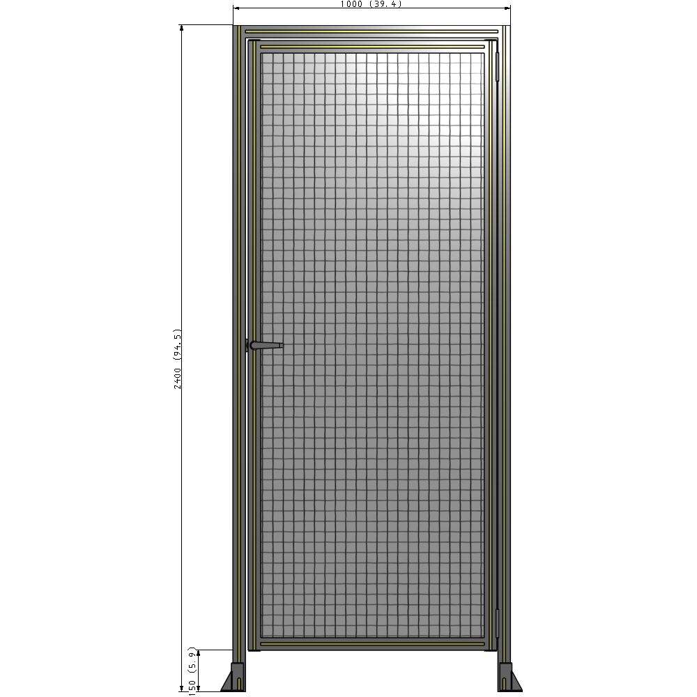 G2-2400-1000-0150-EYMTA GUARDING PANEL 2400MM TALL X 1000MM WIDE 1'' MESH