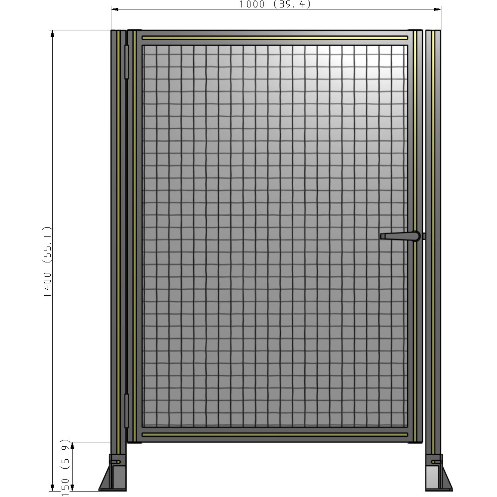G5-1400-1000-0150-EYMTA GUARDING PANEL 1400MM TALL X 1000MM WIDE 1'' MESH