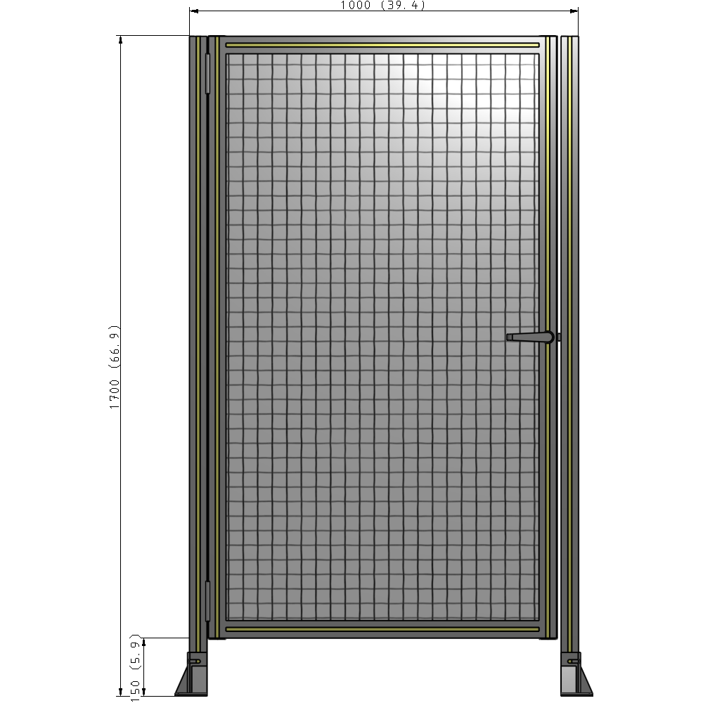 G5-1700-1000-0150-EYMTK GUARDING PANEL 1700MM TALL X 1000MM WIDE 1'' MESH