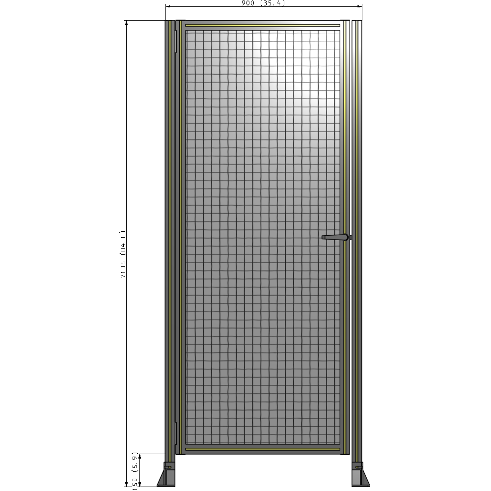 G5-2135-0900-0150-EYMTA GUARDING PANEL 2135MM TALL X 900MM WIDE 1'' MESH