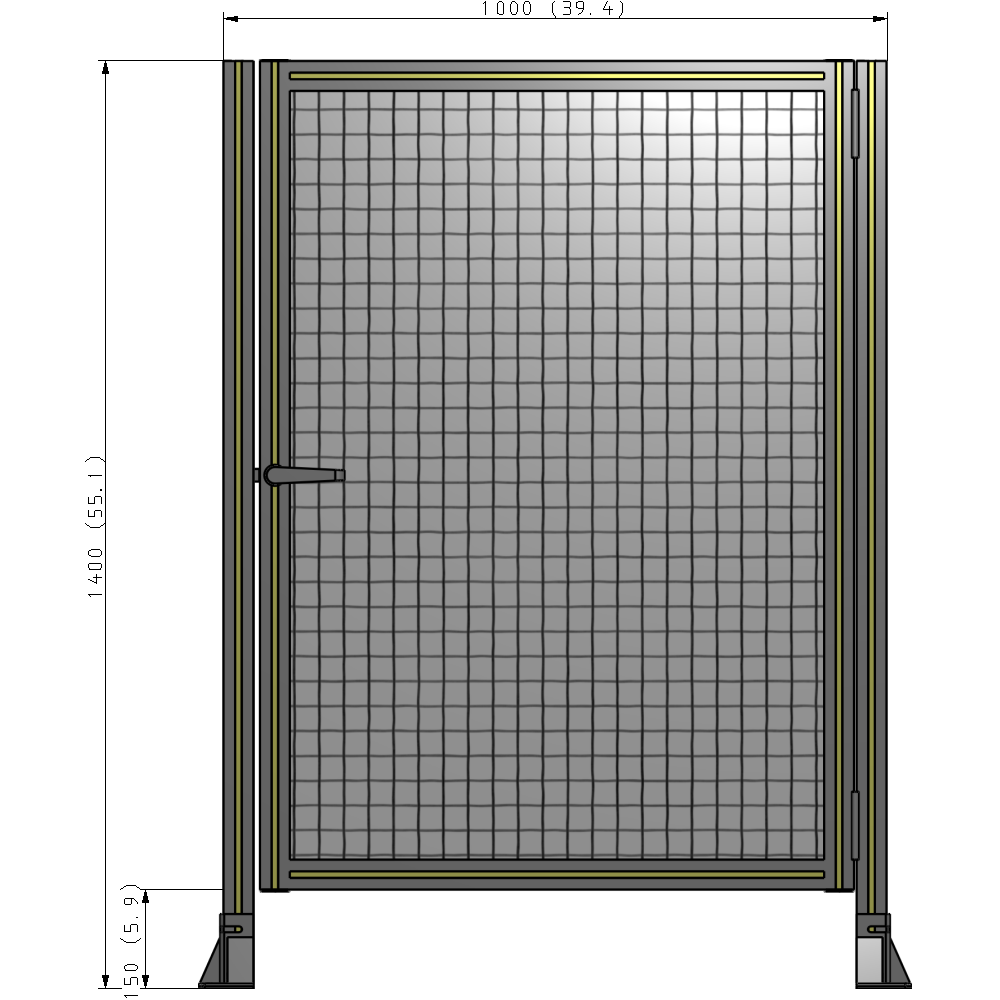 G6-1400-1000-0150-EYMTA GUARDING PANEL 1400MM TALL X 1000MM WIDE 1'' MESH