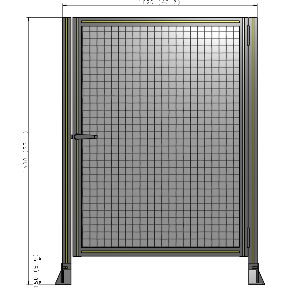 G6-1400-1020-0150-EYMTA GUARDING PANEL 1400MM TALL X 1020MM WIDE 1'' MESH