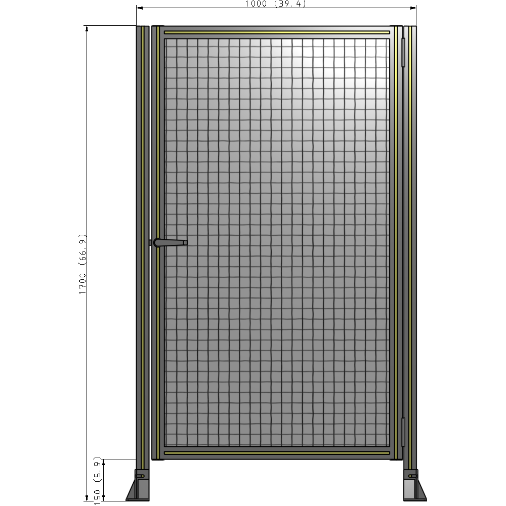 G6-1700-1000-0150-EYMTK GUARDING PANEL 1700MM TALL X 1000MM WIDE 1'' MESH
