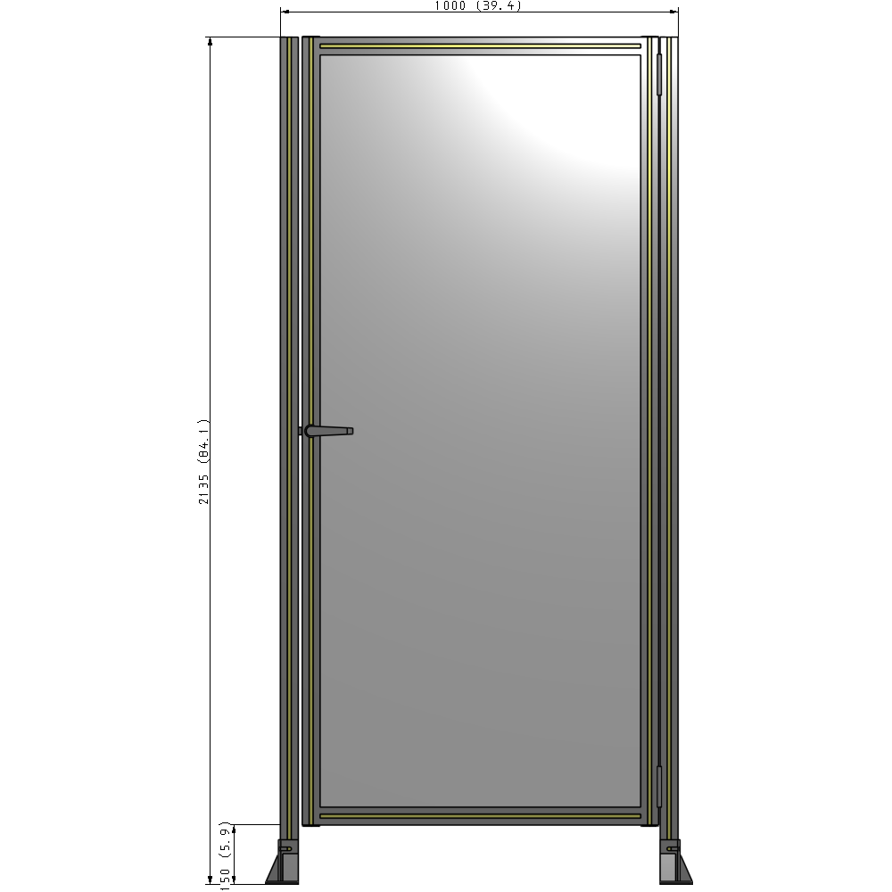 G6-2135-1000-0150-EYPTK GUARDING PANEL 2135MM TALL X 1000MM WIDE 1/4'' POLYCARBONATE