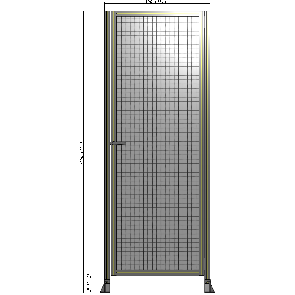 G6-2400-0900-0150-EYMTK GUARDING PANEL 2400MM TALL X 900MM WIDE 1'' MESH