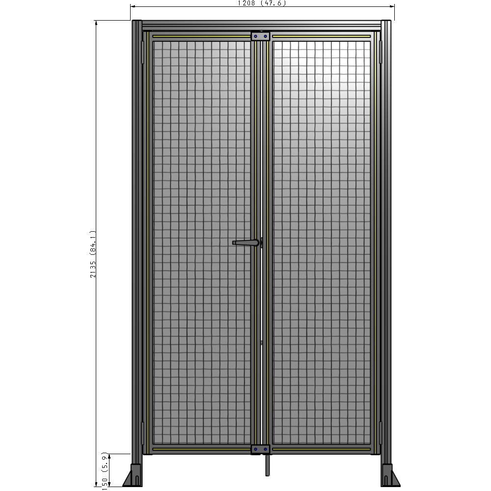 J1-2135-1200-0150-TYMTK GUARDING PANEL 2135MM TALL X 1200MM WIDE 1" MESH