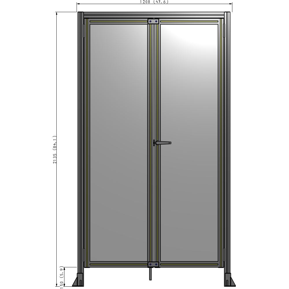 J1-2135-1200-0150-UYPTK GUARDING PANEL 2135MM TALL X 1200MM WIDE 1/4'' POLYCARBONATE