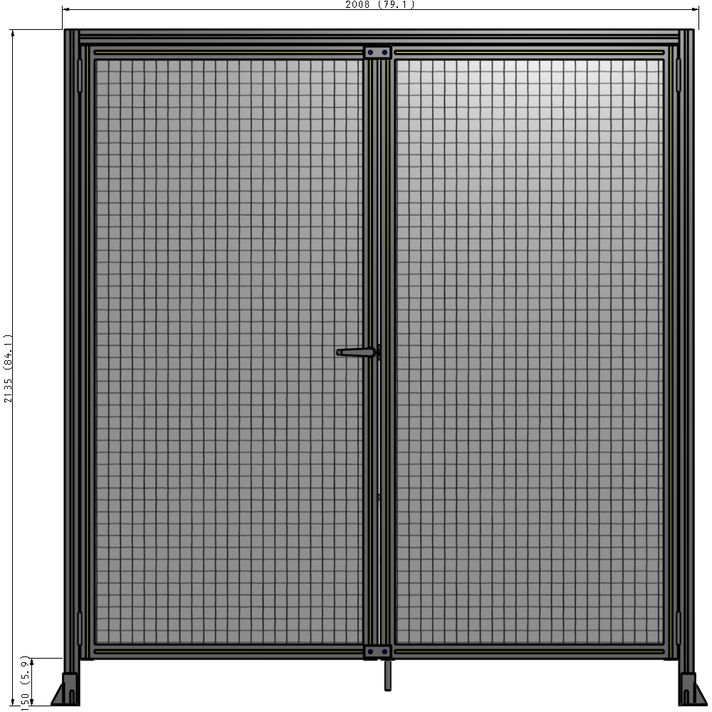 J1-2135-2000-0150-TYMTA GUARDING PANEL 2135MM TALL X 2000MM WIDE 1" MESH