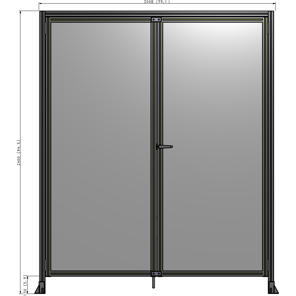 J1-2400-2000-0150-UYPTA GUARDING PANEL 2400MM TALL X 2000MM WIDE 1/4'' POLYCARBONATE