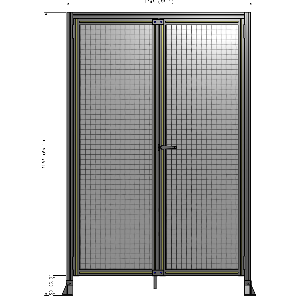 J3-2135-1400-0150-UYMTA GUARDING PANEL 2135MM TALL X 1400MM WIDE 1" MESH