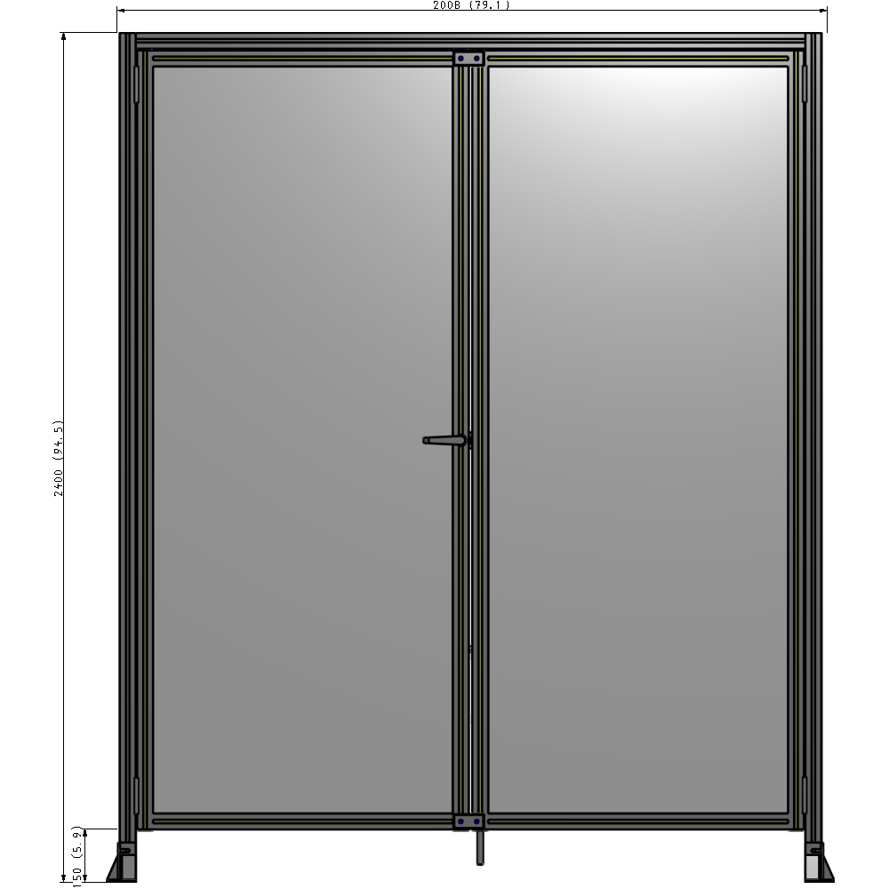 J3-2400-2000-0150-TYPTA GUARDING PANEL 2400MM TALL X 2000MM WIDE 1/4'' POLYCARBONATE