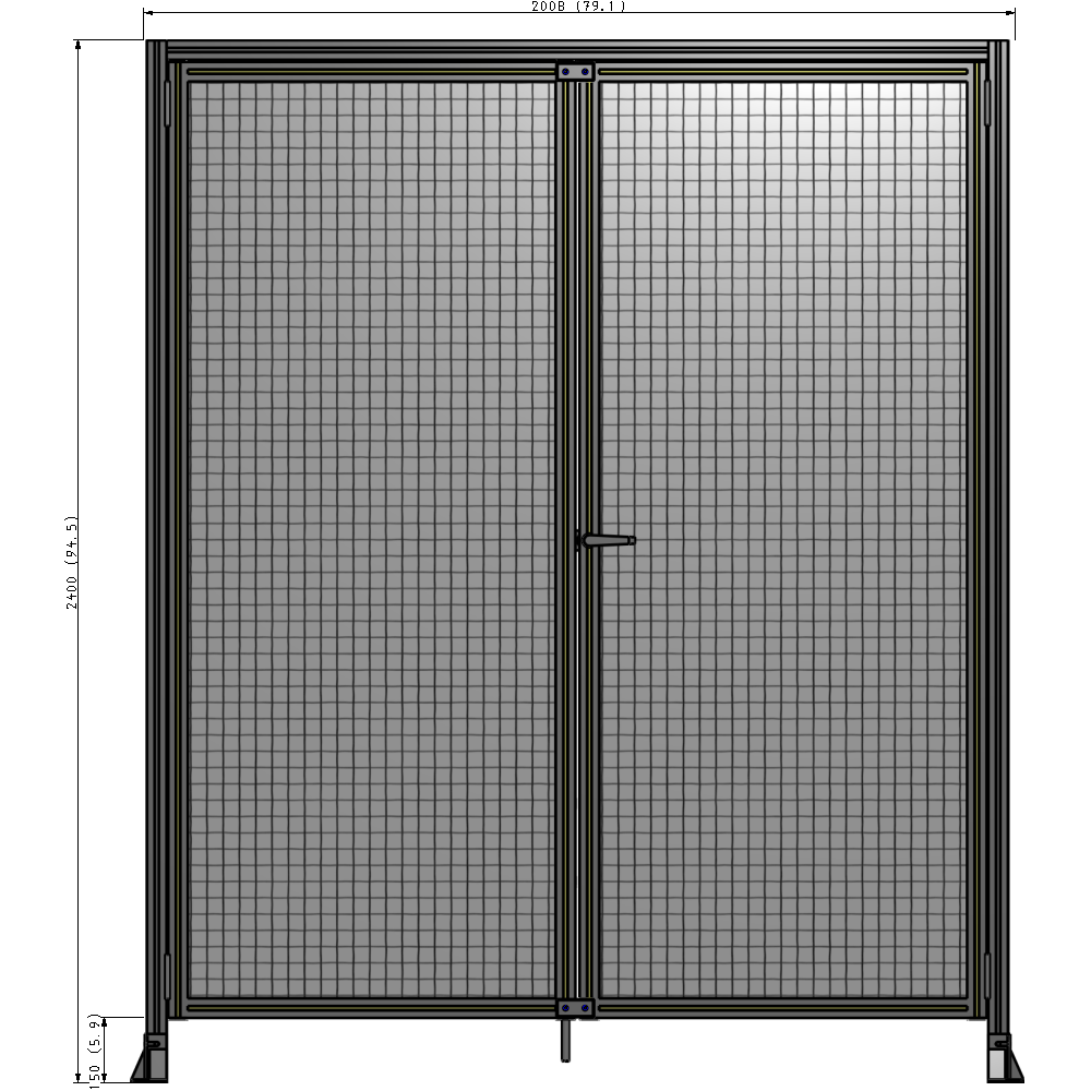 J3-2400-2000-0150-UYMTK GUARDING PANEL 2400MM TALL X 2000MM WIDE 1" MESH