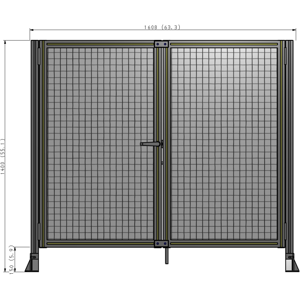 J4-1400-1600-0150-TYMTK GUARDING PANEL 1400MM TALL X 1600MM WIDE 1" MESH