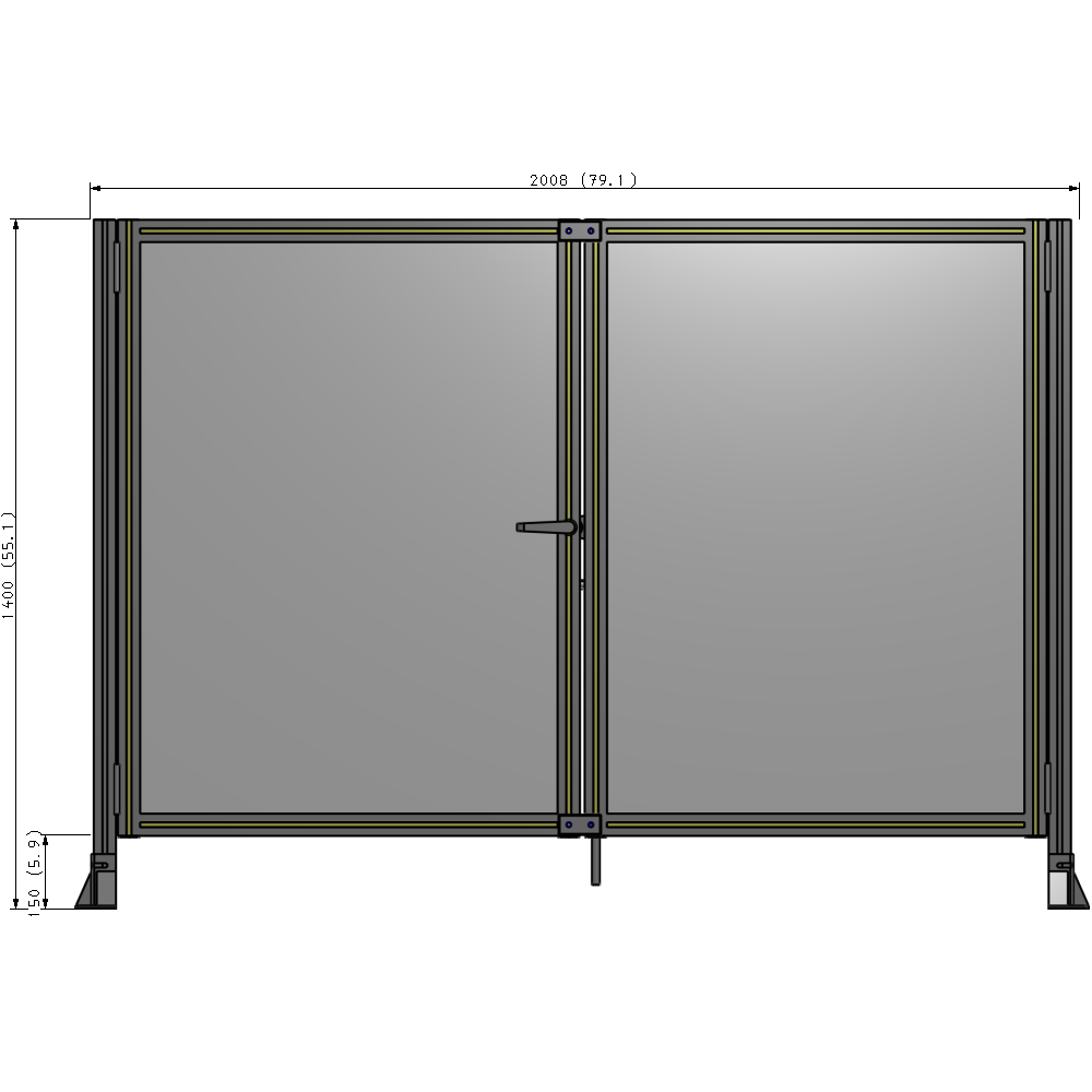 J4-1400-2000-0150-TYPTK GUARDING PANEL 1400MM TALL X 2000MM WIDE 1/4'' POLYCARBONATE