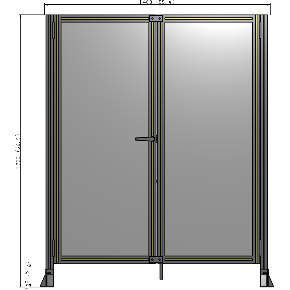 J4-1700-1400-0150-TYPTA GUARDING PANEL 1700MM TALL X 1400MM WIDE 1/4'' POLYCARBONATE