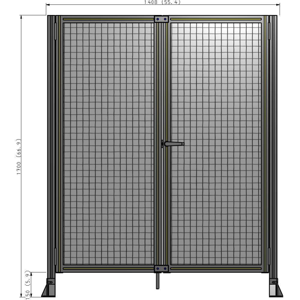 J4-1700-1400-0150-UYMTA GUARDING PANEL 1700MM TALL X 1400MM WIDE 1" MESH