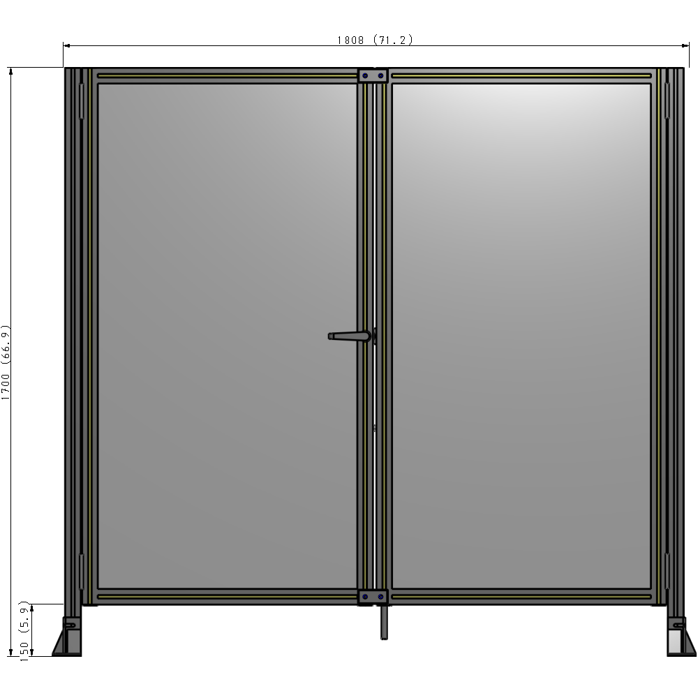 J4-1700-1800-0150-TYPTK GUARDING PANEL 1700MM TALL X 1800MM WIDE 1/4'' POLYCARBONATE