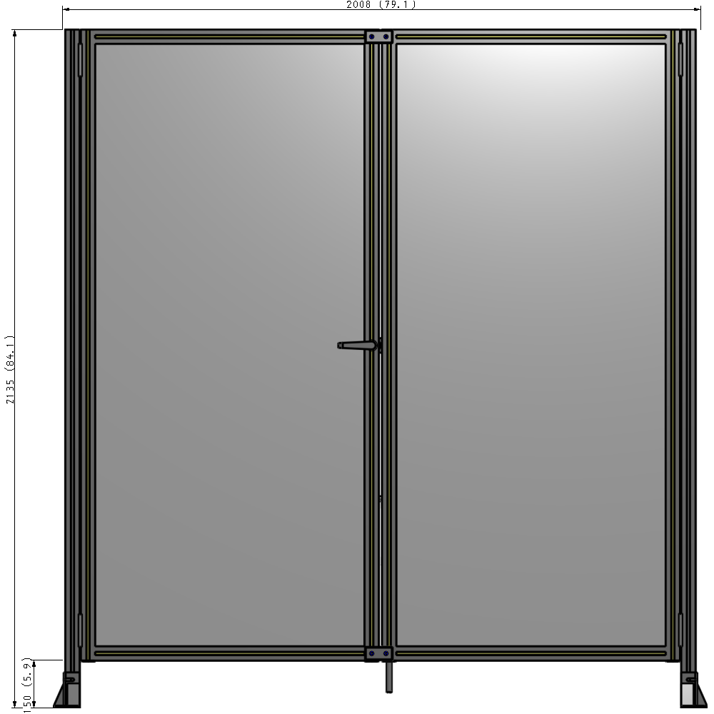 J4-2135-2000-0150-TYPTA GUARDING PANEL 2135MM TALL X 2000MM WIDE 1/4'' POLYCARBONATE