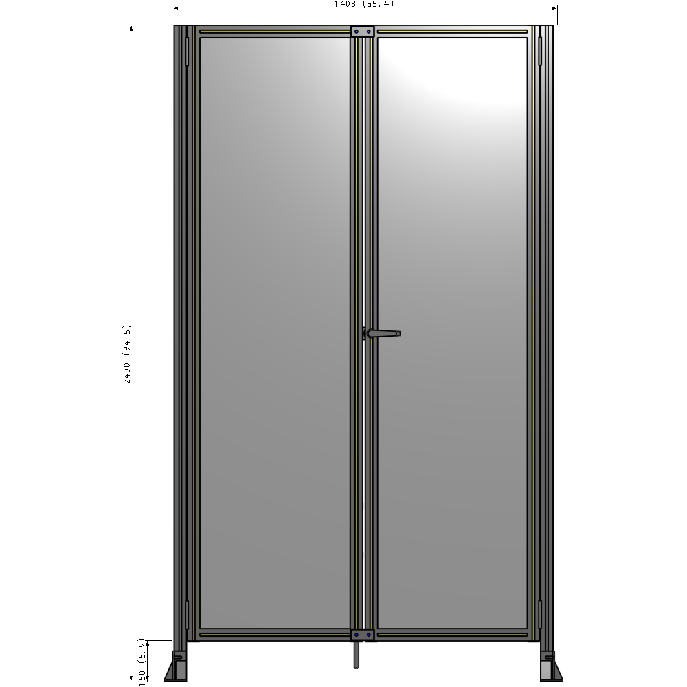 J4-2400-1400-0150-UYPTA GUARDING PANEL 2400MM TALL X 1400MM WIDE 1/4'' POLYCARBONATE