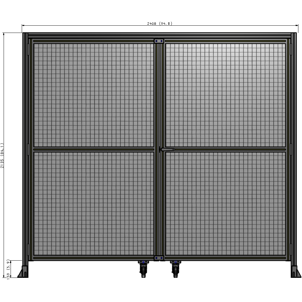 J5-2135-2400-0150-UYMTK GUARDING PANEL 2135MM TALL X 2400MM WIDE 1" MESH