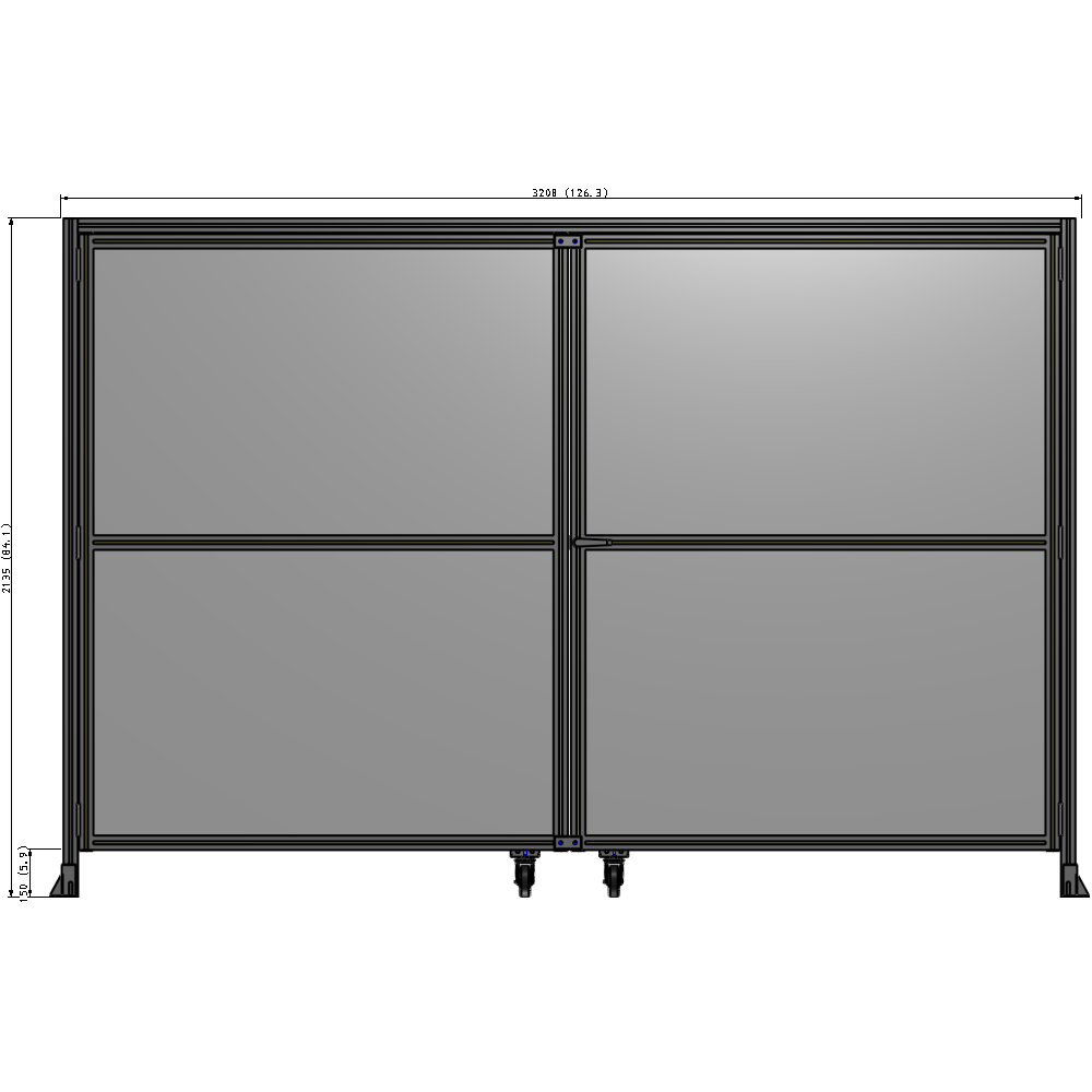 J5-2135-3200-0150-UYPTK GUARDING PANEL 2135MM TALL X 3200MM WIDE 1/4'' POLYCARBONATE
