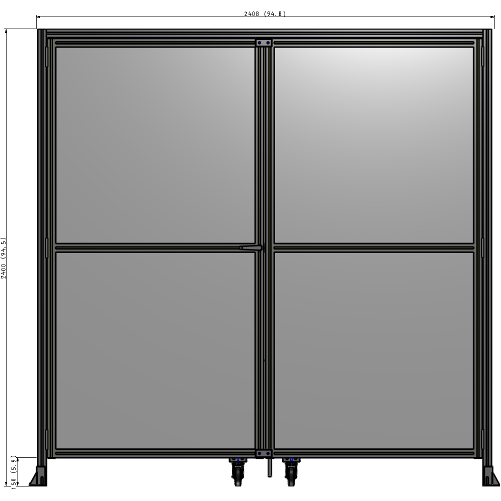 J5-2400-2400-0150-TYPTA GUARDING PANEL 2400MM TALL X 2400MM WIDE 1/4'' POLYCARBONATE