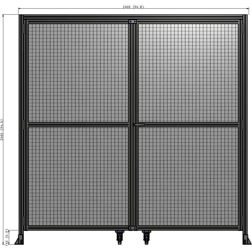 J5-2400-2400-0150-UYMTK GUARDING PANEL 2400MM TALL X 2400MM WIDE 1" MESH