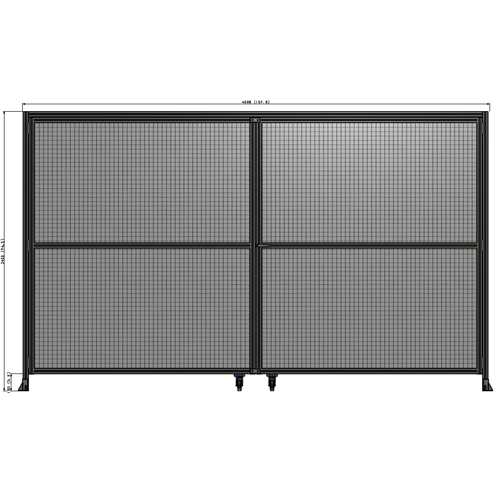 J5-2400-4000-0150-UYMTK GUARDING PANEL 2400MM TALL X 4000MM WIDE 1" MESH