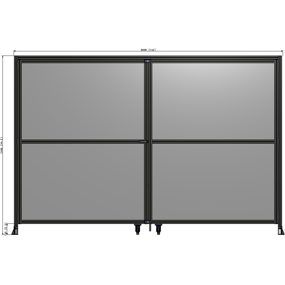 J7-2400-3600-0150-TYPTA GUARDING PANEL 2400MM TALL X 3600MM WIDE 1/4'' POLYCARBONATE
