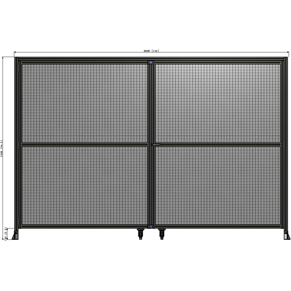 J7-2400-3600-0150-UYMTA GUARDING PANEL 2400MM TALL X 3600MM WIDE 1" MESH