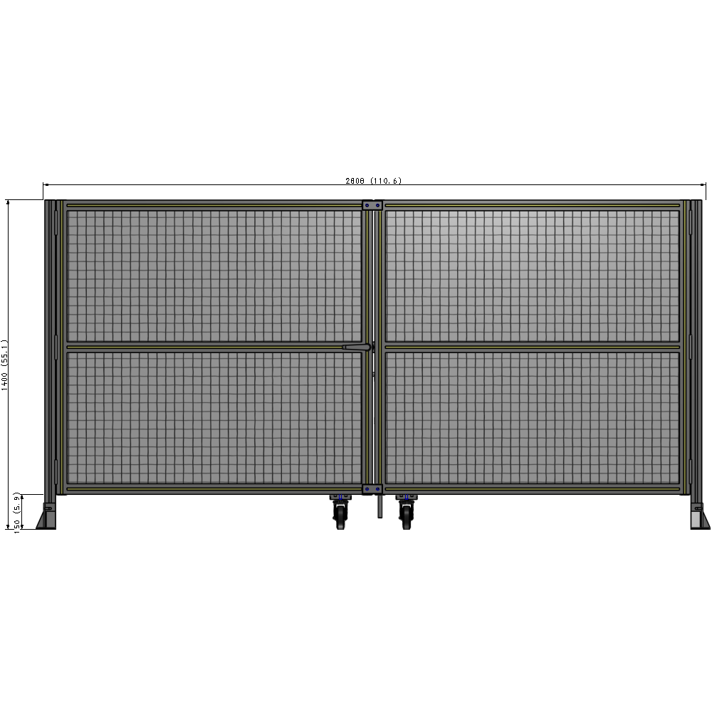 J8-1400-2800-0150-TYMTK GUARDING PANEL 1400MM TALL X 2800MM WIDE 1" MESH