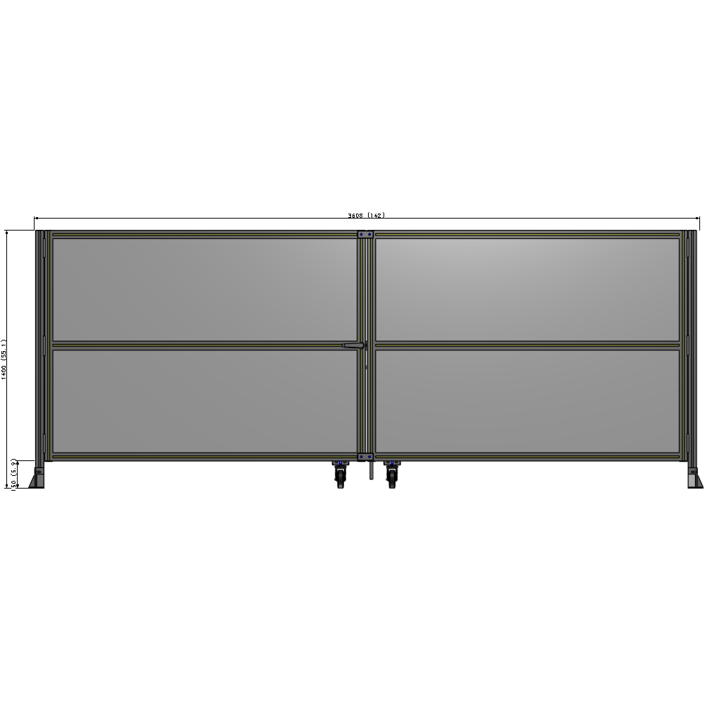 J8-1400-3600-0150-TYPTK GUARDING PANEL 1400MM TALL X 3600MM WIDE 1/4'' POLYCARBONATE